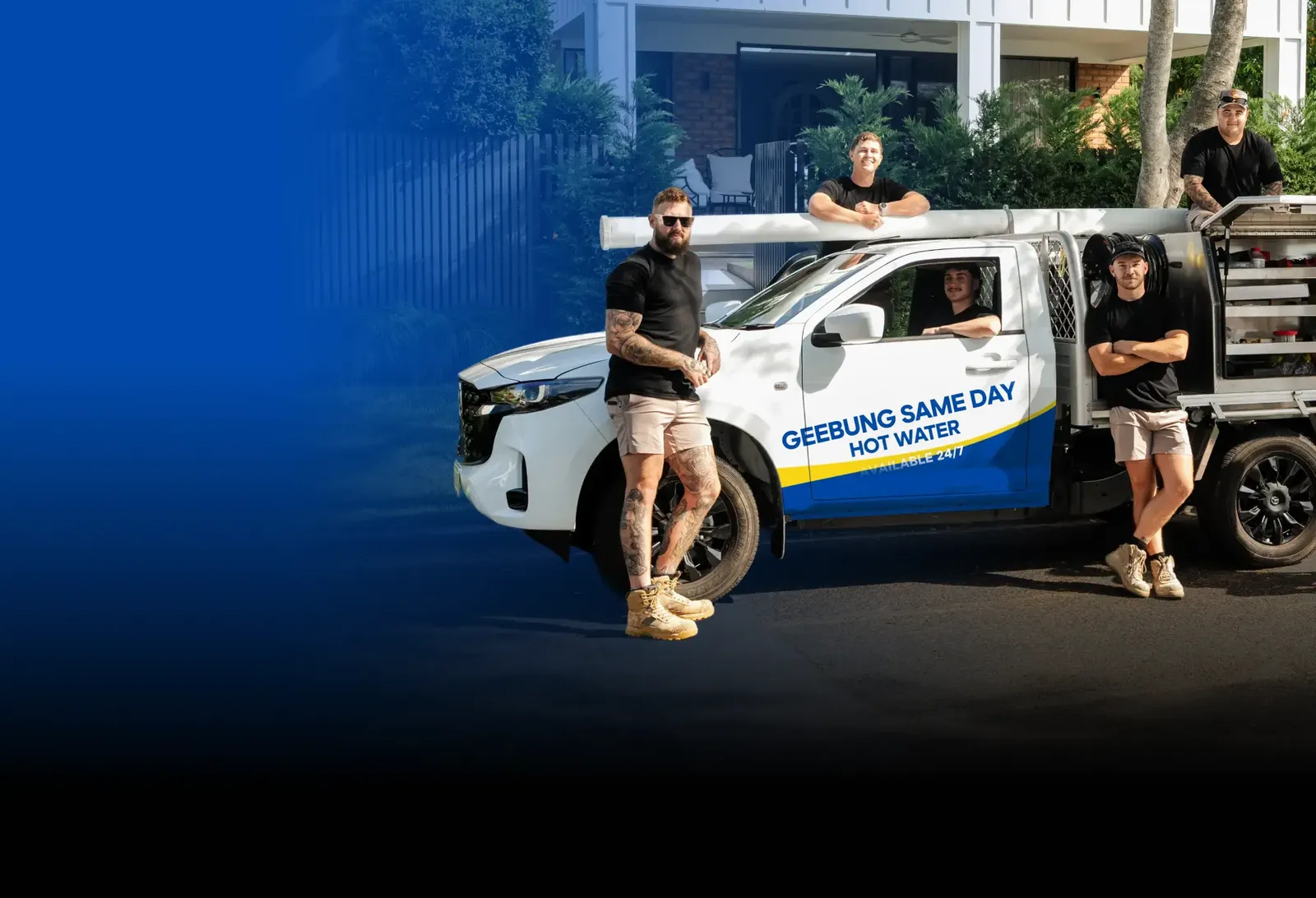 Geebung Same Day Hot Water team with the ute